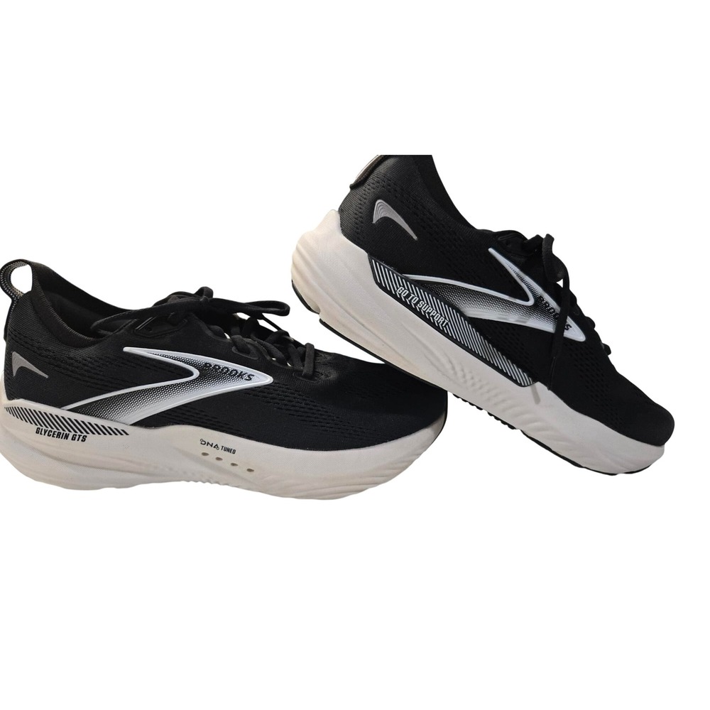 Brooks Glycerin GTS 22 Woman Black White DNA TUNED Running Shoes Sneakers SZ 11